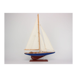 Modelskib J-Class 36x52 cm - Bl/Brun eller Hvid/Grn