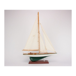 Modelskib J-Class 36x52 cm - Bl/Brun eller Hvid/Grn