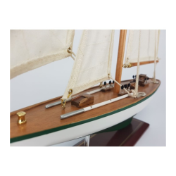 Modelskib J-Class 36x52 cm - Bl/Brun eller Hvid/Grn