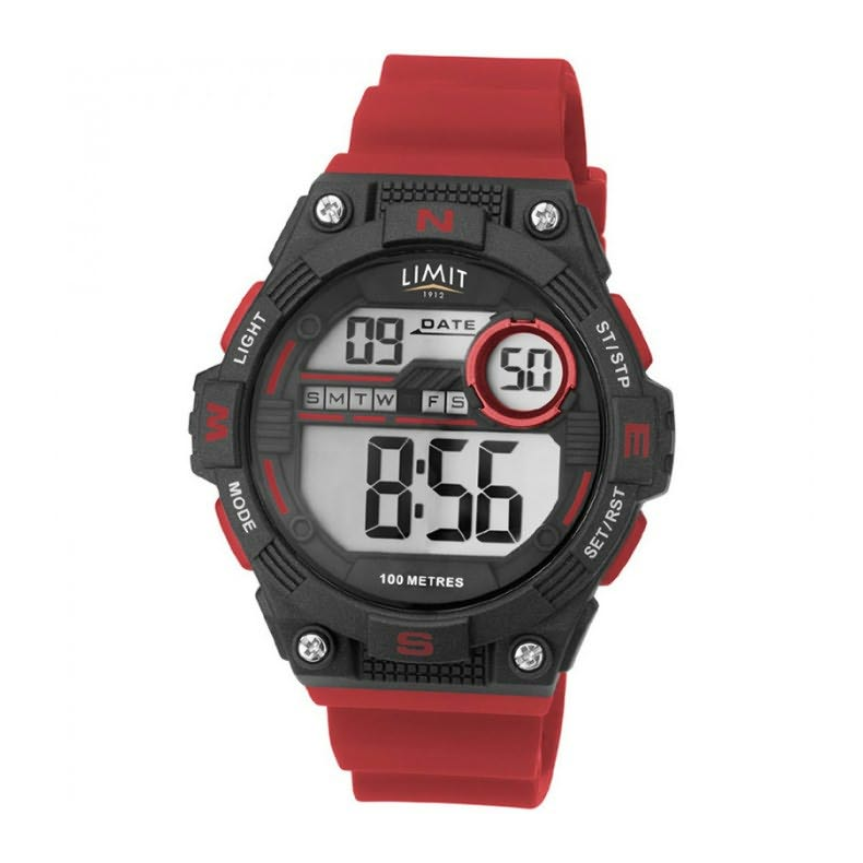 Limit Digital Countdown Watch, Red/Black