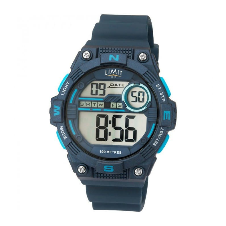 Limit Digital Countdown Watch, Blue/Light Blue