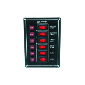 ALU KONTAKTPANEL, 6 KONT. VER