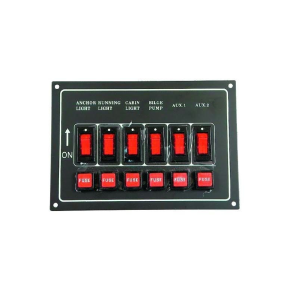 ALU.KONTAKTPANEL, 6 KONT. HORI