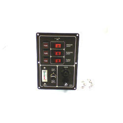 KONTAKTPANEL med batteritester og horn