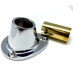 Flagfod Forkromet Messing 25