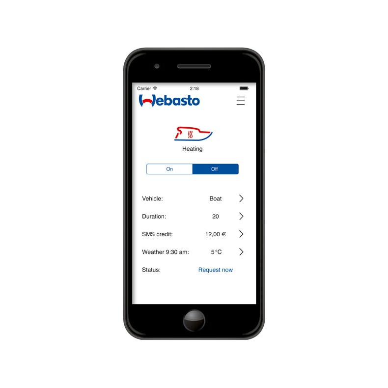 Webasto thermoconnect tcon2 -app styring
