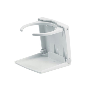 Flaskeholder plast justerbar hvid