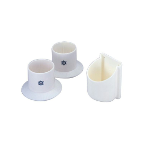 Flaskeholder hvid plast 100mm