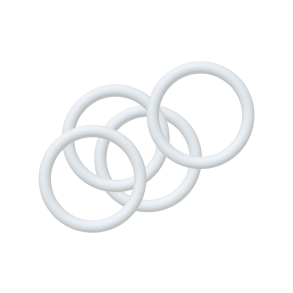 Gummiring til kaleche hvid indv. 47mm, tykkelse 7mm 4-pak