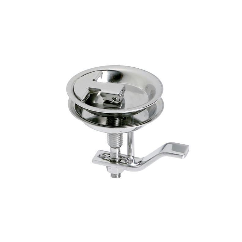 Drkbeslag fjederbelastet med stop & ls 70mm RF stl