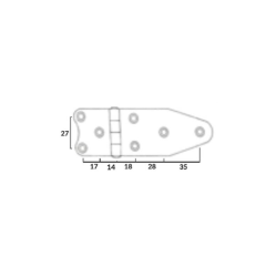 1852 H�ngsel 130 x 40mm RF st�l
