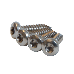 Skrue panhoved 6,3 x 25 A4 Torx krv ISO14585 4 stk