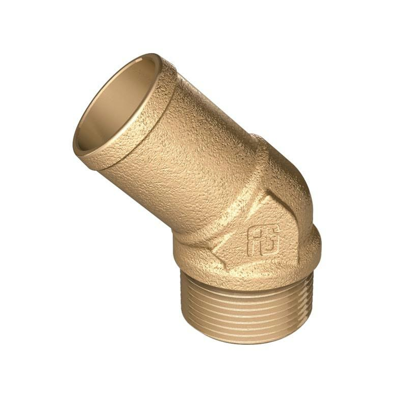 Guidi slangestudse 45 med udv. gevind Guidi slangestuds 45 udvendig gevind 1/2x19mm