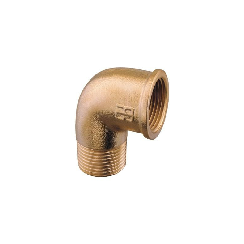 Guidi slangestudse 90 med indv./udv. gevind Guidi Bjning 90 ind/udv  1/2"