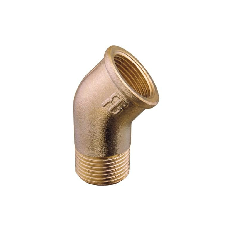 Guidi slangestudse 45 med indv./udv. gevind Guidi Bjning 45 ind/udv  3/4"