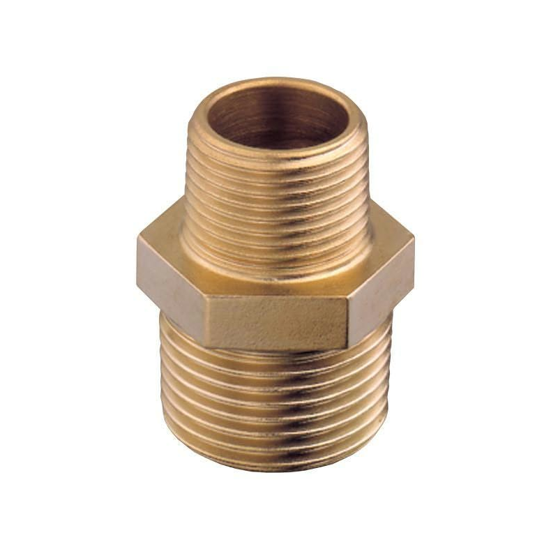 Brystnippel Udv./udv. gevind Guidi brystnippel u/u gev  1/4- 1/8"