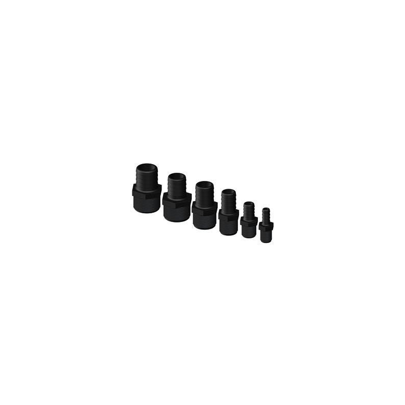 Slangestuds komposit, sort Trudesign Slangestuds han komposit sort 1 1/2" 32mm