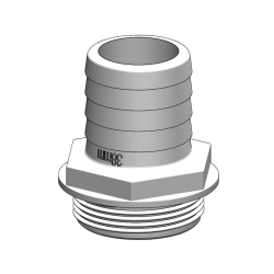 SLANGESTUDS 1 1/2" HVID, TIL TRUDESIGN Y-VENTIL