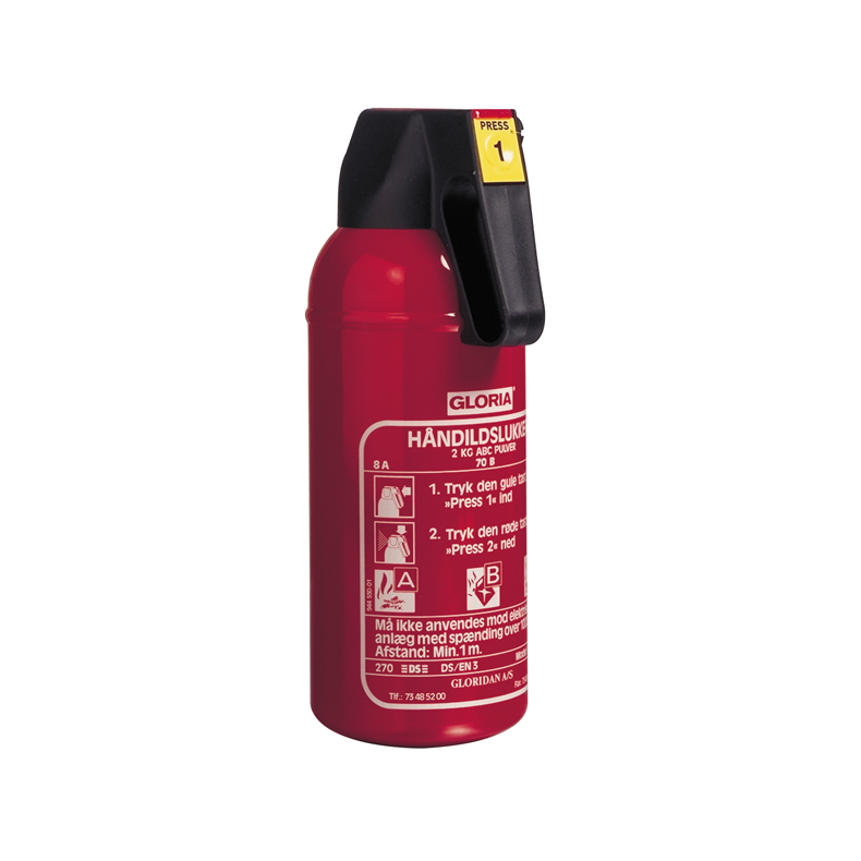 Gloria P 2 GM ildslukker 2 kg godkendelse DS/EN 3, 13A 89BC