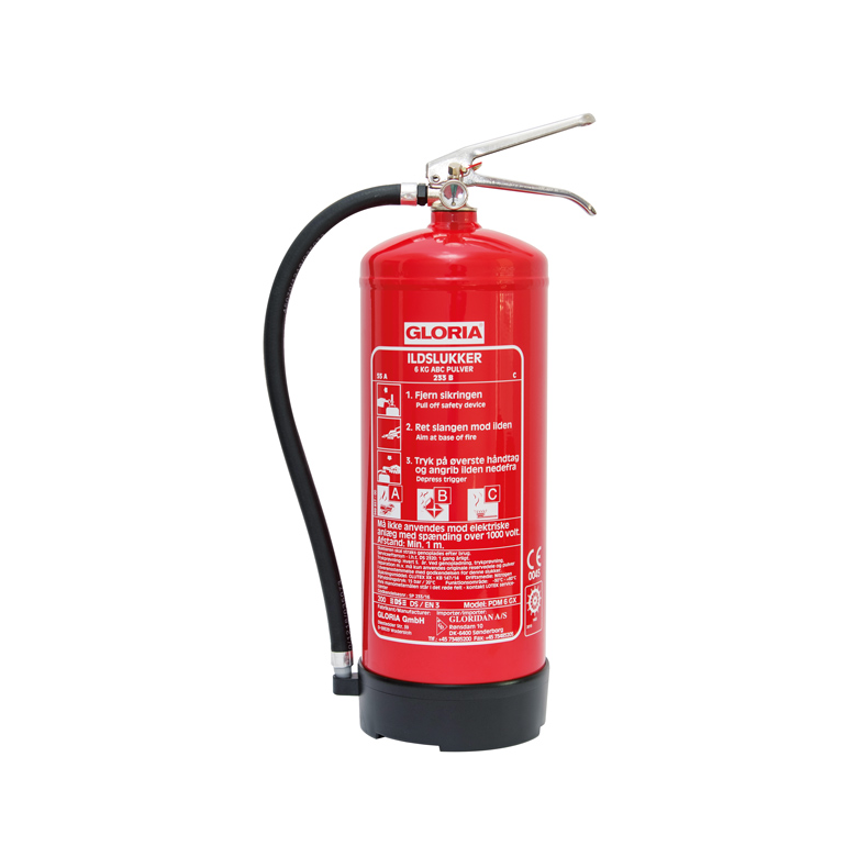 Gloria PDM 6kg GX pulverslukker 55A 233B. DS/EN 3 & Solas.