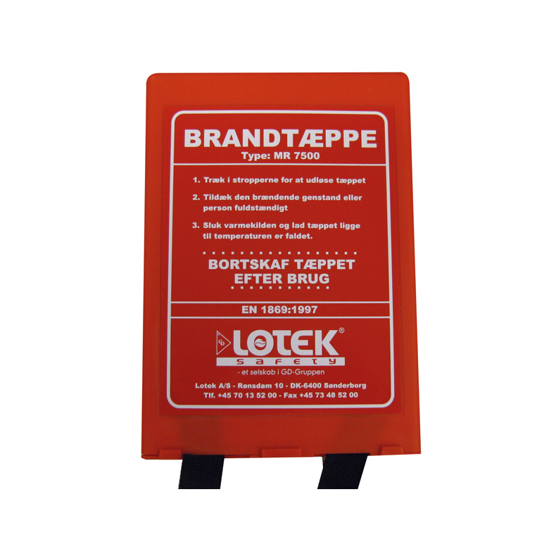 Brandtppe 1,20x1,8m i box, Dansk tekst EN 1869 godkendt