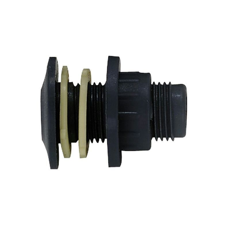 Gennemfring 3/4" plast hvid