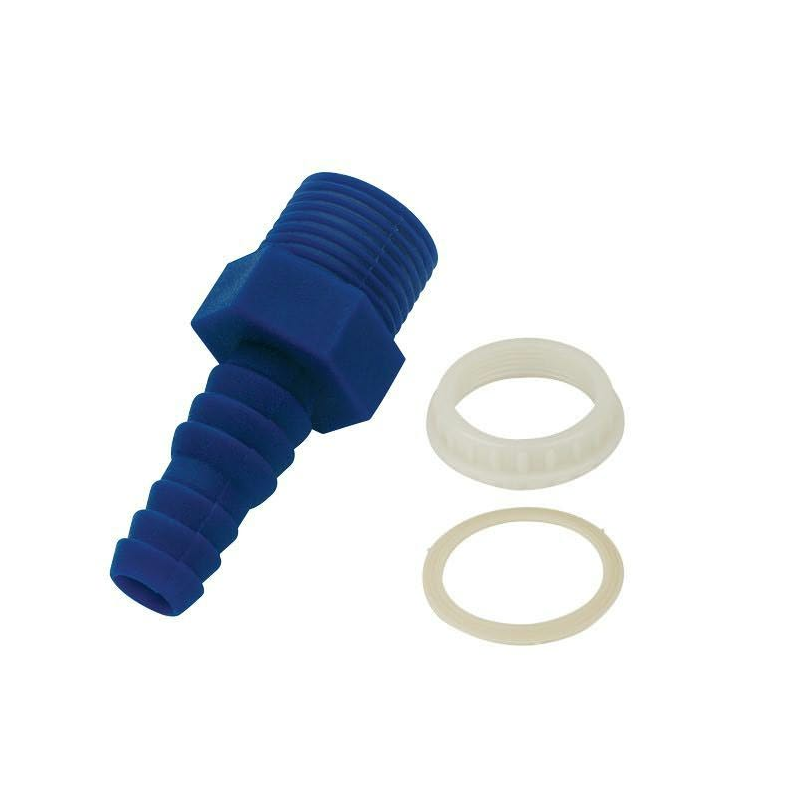 Slangestuds med omlber 3/8" x 10 & 12mm