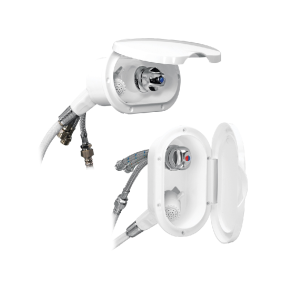 NuovaR Cockpit blandingsbatteri m/lg, bruser 3m slange hvid