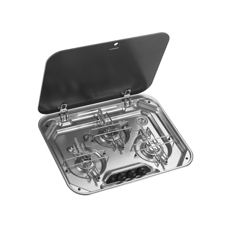 Dometic p18063m gaskomfur med 3 brndere og glaslg