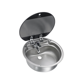 Dometic SNG 420 rund vask med glaslg, 42cm
