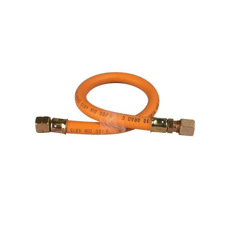 GASSLANGE 1/4" TIL 8MM RRTILSLUTNING Gasslange 0,6m 1/4" til 8mm rrtilslutning blister