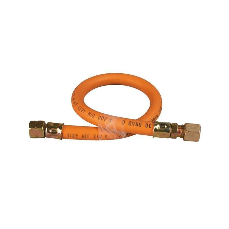 GASSLANGE 1/4" TIL 8MM RRTILSLUTNING Gasslange 1,2m 1/4" til 8mm rrtilslutning blister