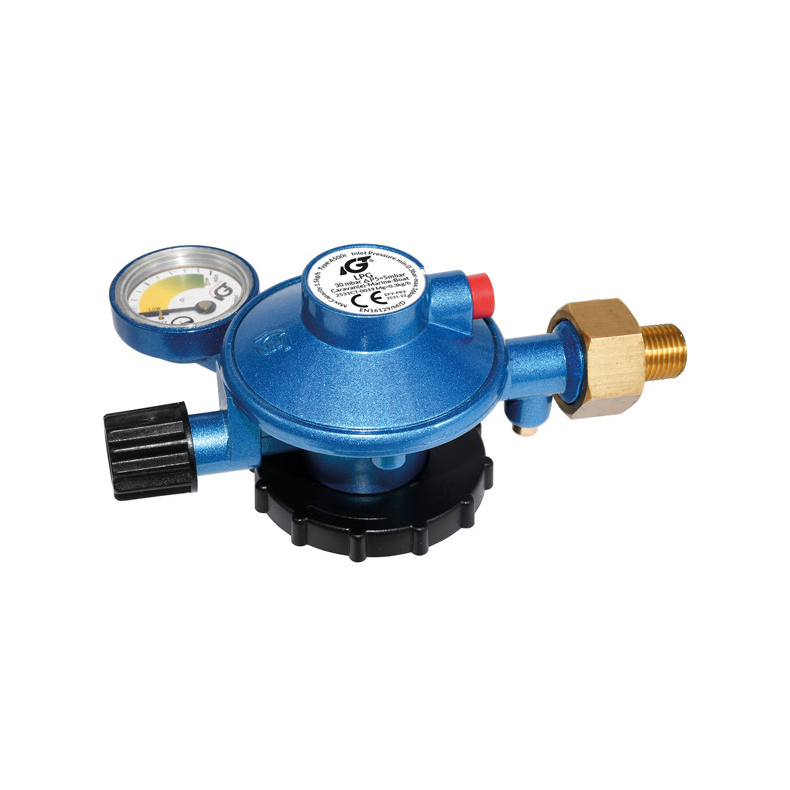 Gasregulator til 2 kg gasflasker tilslutning: M14 ud 1/4"V