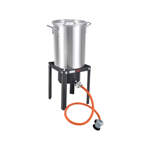 1852 Krabbe/musling gryde 32 l. med gasblus og stativ