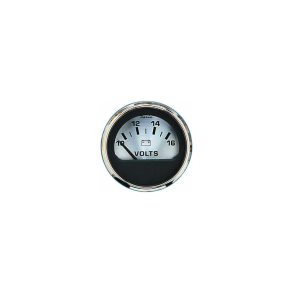 Voltmeter 10-16v. Spun Silver