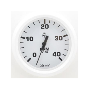 Faria Omdrejningstller 0-4000 hvid