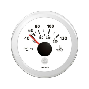 Vdo Temperatur Klvand, Hvid 52mm
