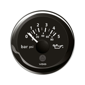 Vdo Olietryksmler 0-5bar, Sort 52mm