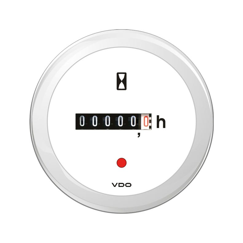 Vdo Timetller Hvid, 52mm