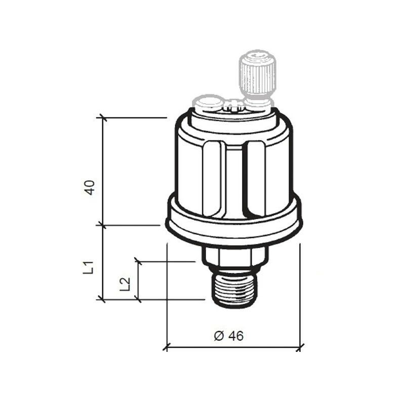 Vdo Sensor Olie Tryk 10 Bar, 1/8""-27nptf, 6-24v