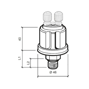 Vdo Sensor Olie Tryk 10 B. Isoleret(2pol) 1/8