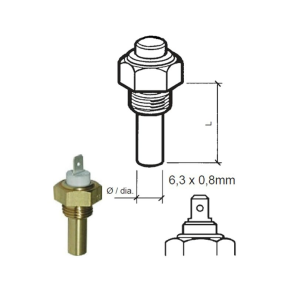 Vdo Sensor Temp Klvand, 6-24v, 3/8