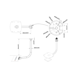 ScanStrut PowerTower stang sort med Lanterne holder