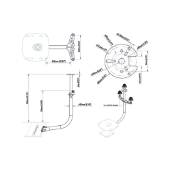 ScanStrut PowerTower stang til 2 VHF antenner & 1 lantern