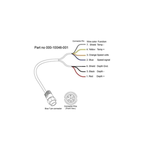 Transducer kabel med bl 7-p stik - lse ledninger