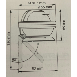 Plastimo offshore 55 motorbds kompas sort
