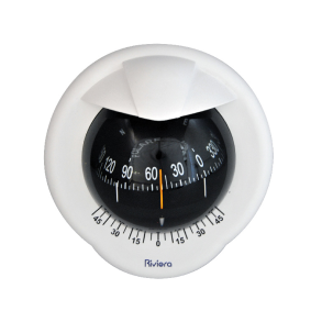 Riviera kompas POLARE BP1 - 80mm, skotmont. hvid sort rose