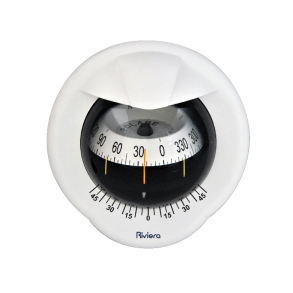 Riviera kompas POLARE BP1 - 80mm, skotmont. hvid, hvid rose