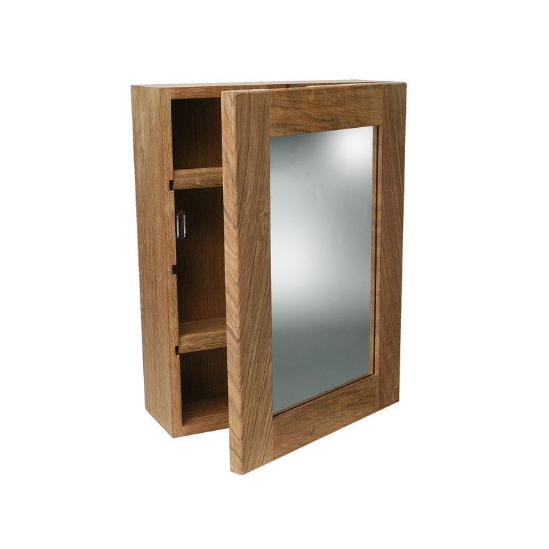 Roca toiletskab med spejl teak Roca toiletskab med spejl teak 28x38x11cm