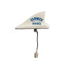 Glomex Mako VHF antenne hvid, 8m kabel og stik PL259